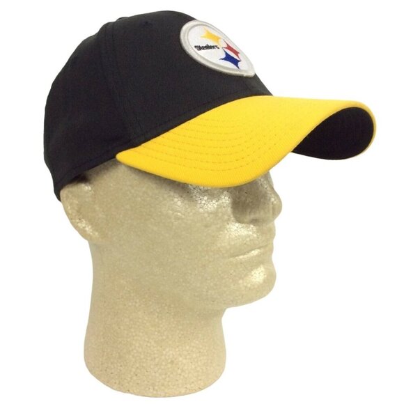 Pittsburgh Steelers New Era 39Thirty Fitted Hat Cap Size M/L Black & Yellow - Picture 3 of 9